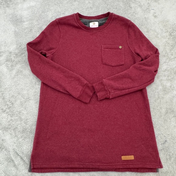 Marley Lilly Top Women's Size XS Oversized‎ Maroon Long Sleeve Medium Weight - Picture 1 of 11